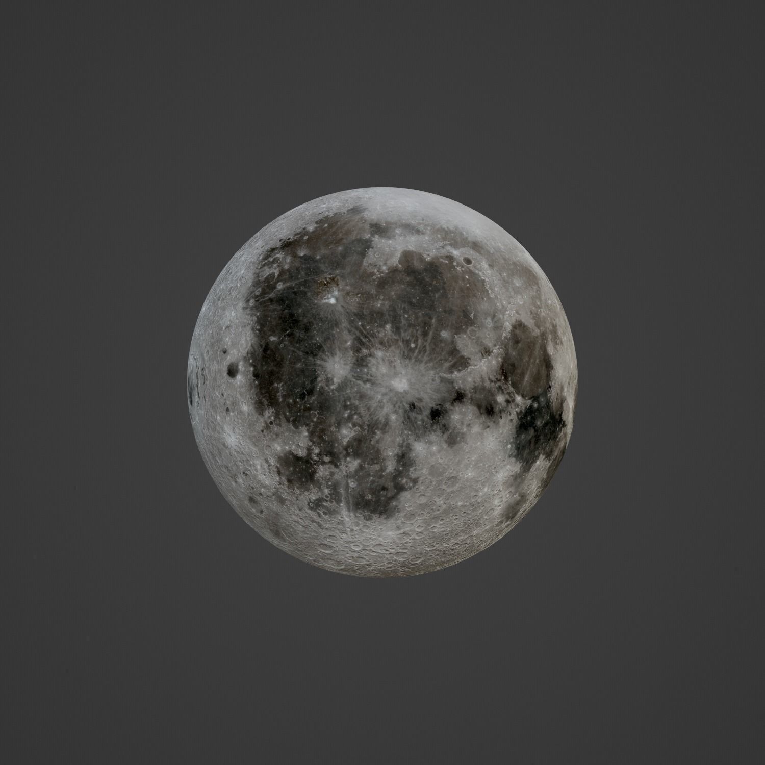 Photoreal Moon 3D model_4