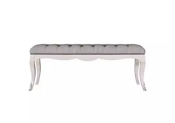 The Rococo-Inspired Bed Bench 3D model