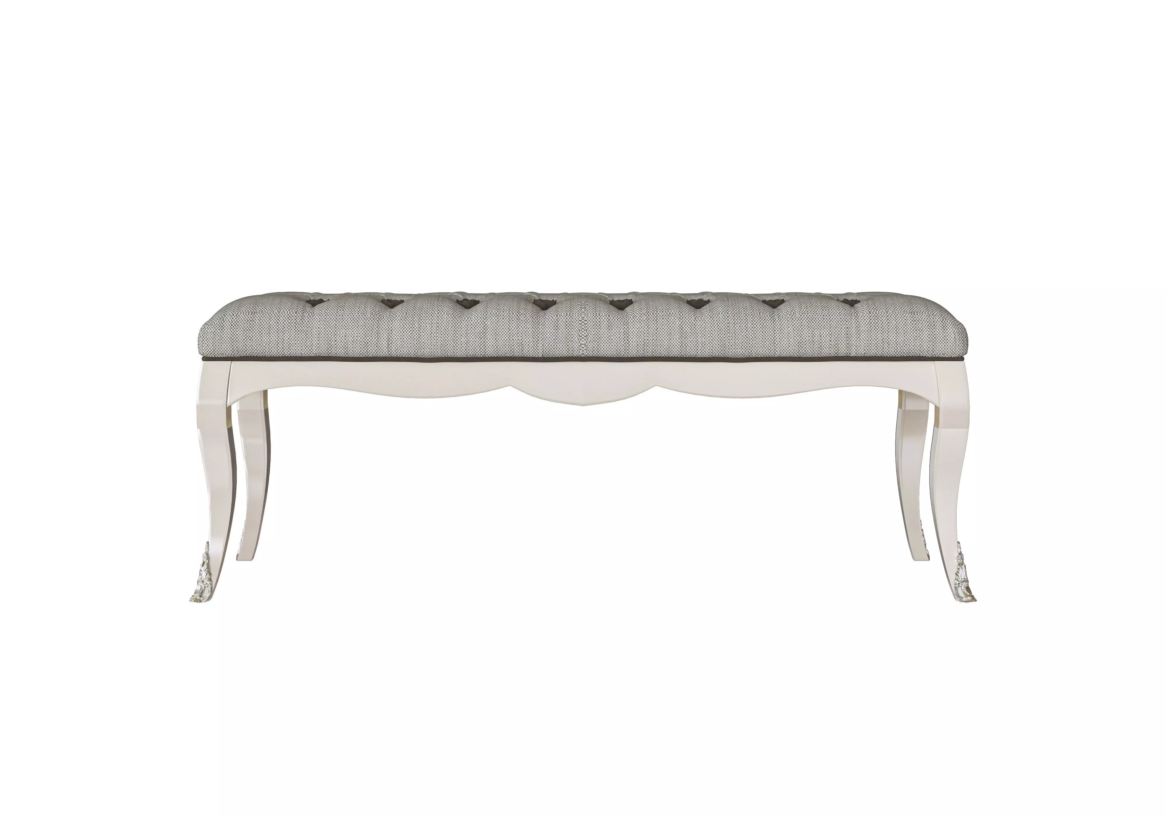 The Rococo-Inspired Bed Bench 3D model_0