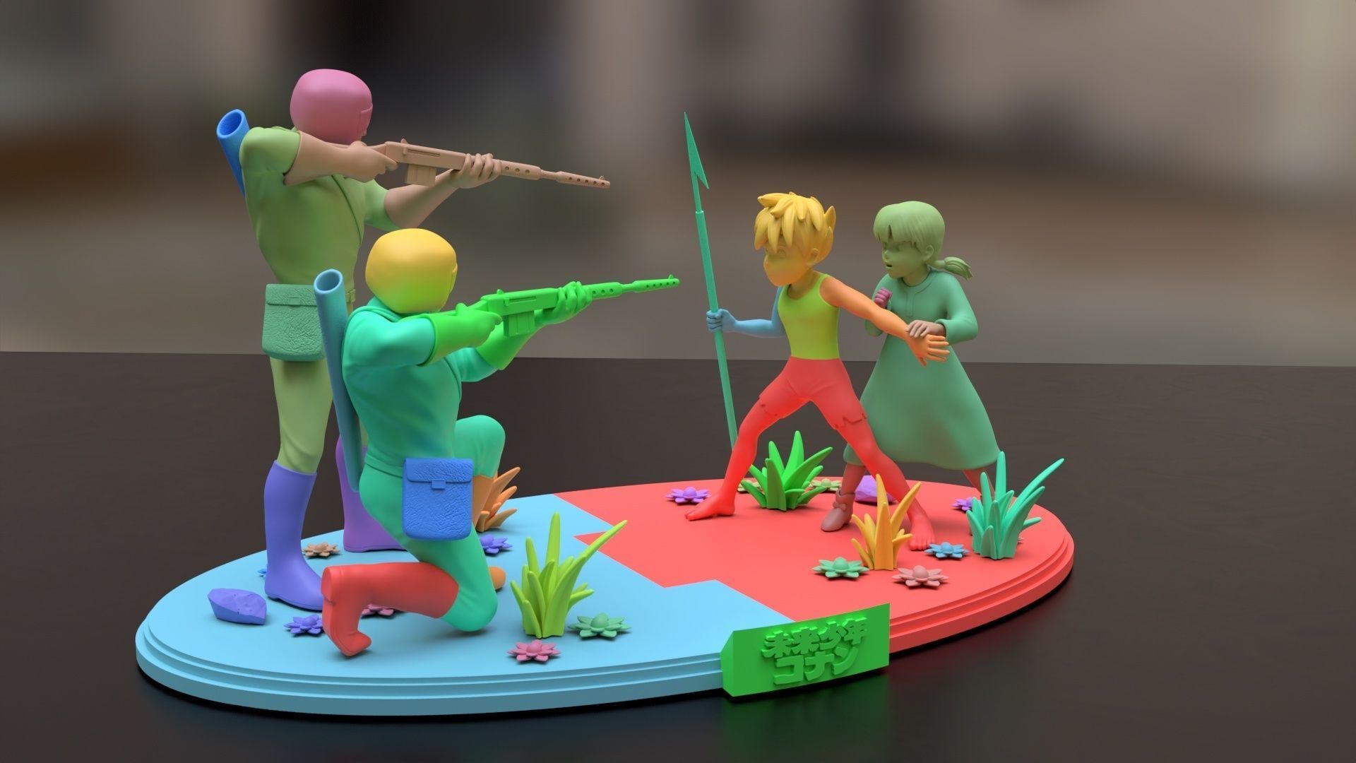 Adnane Wa Lina Conan Future Boy diorama 3D print model_6