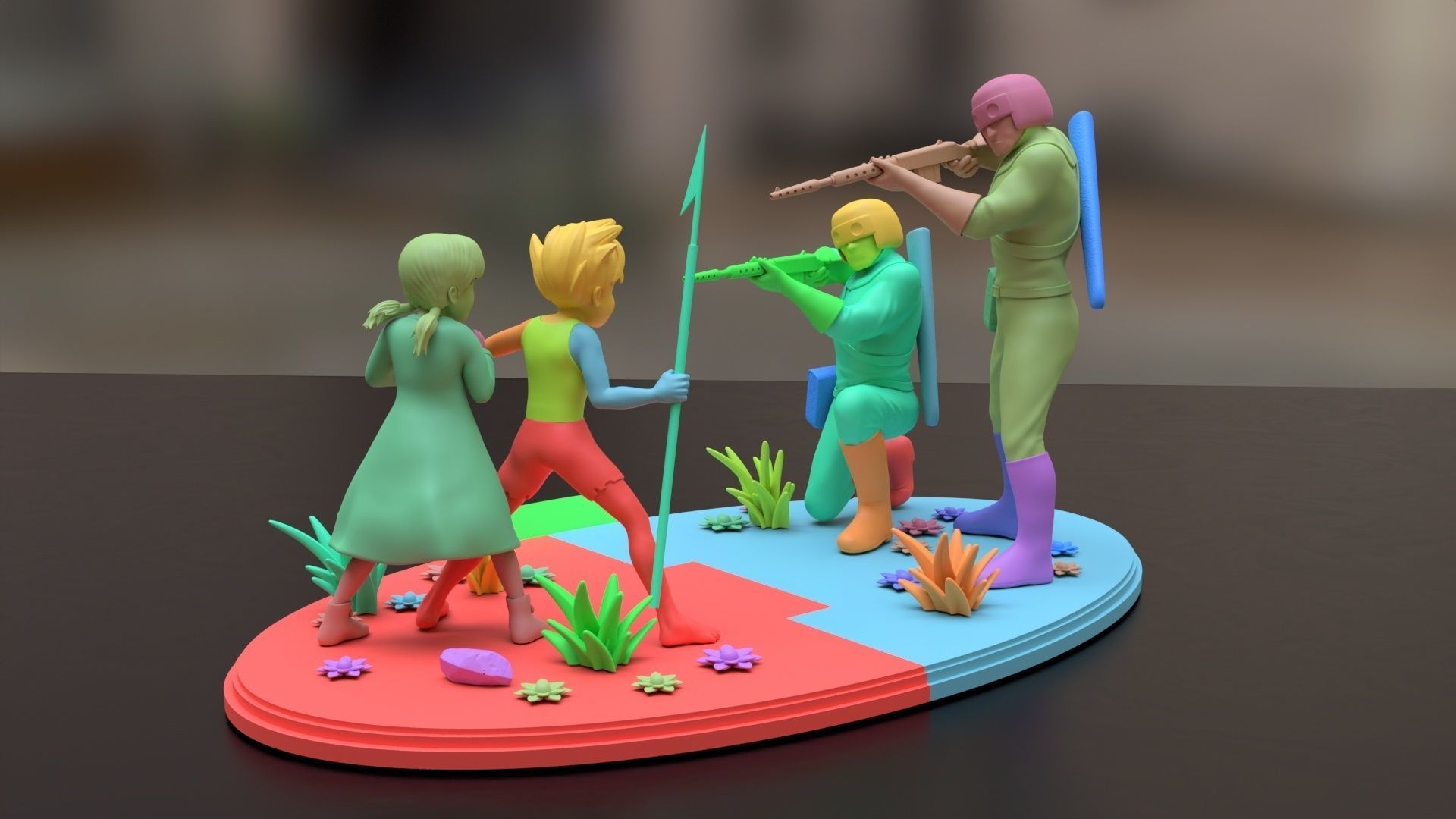 Adnane Wa Lina Conan Future Boy diorama 3D print model_7