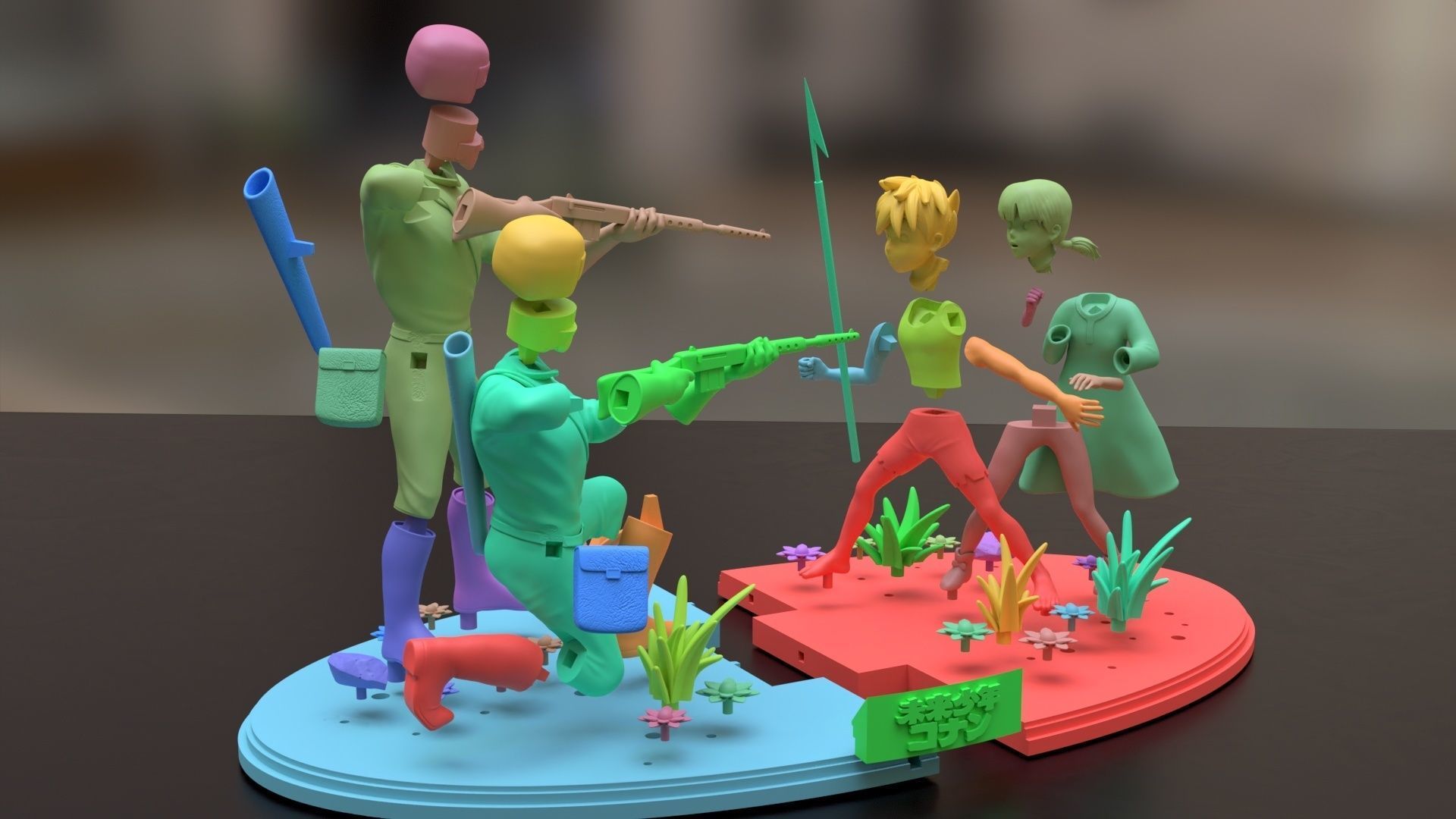 Adnane Wa Lina Conan Future Boy diorama 3D print model_8