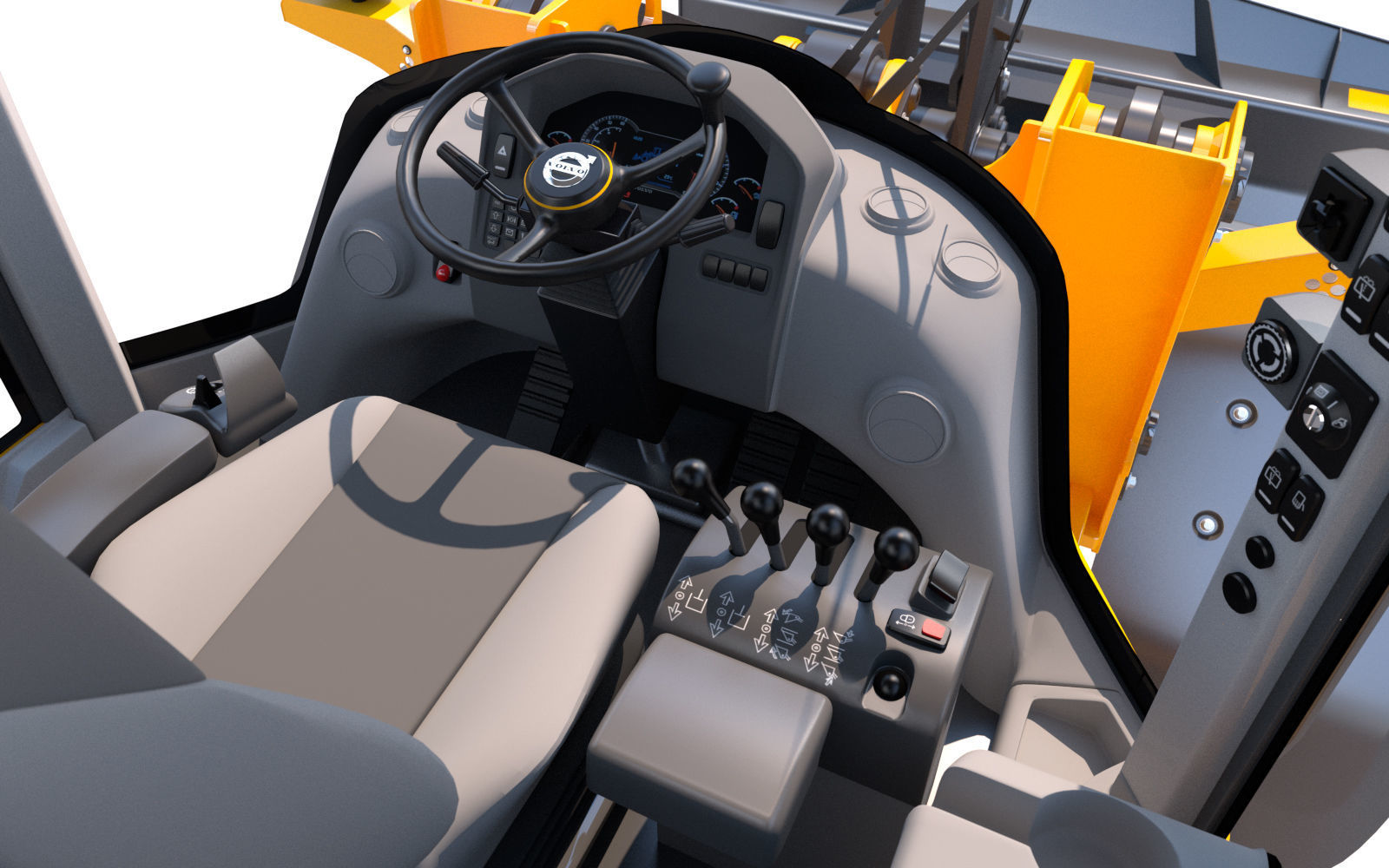 Wheel loader Volvo L60H 3D model_5