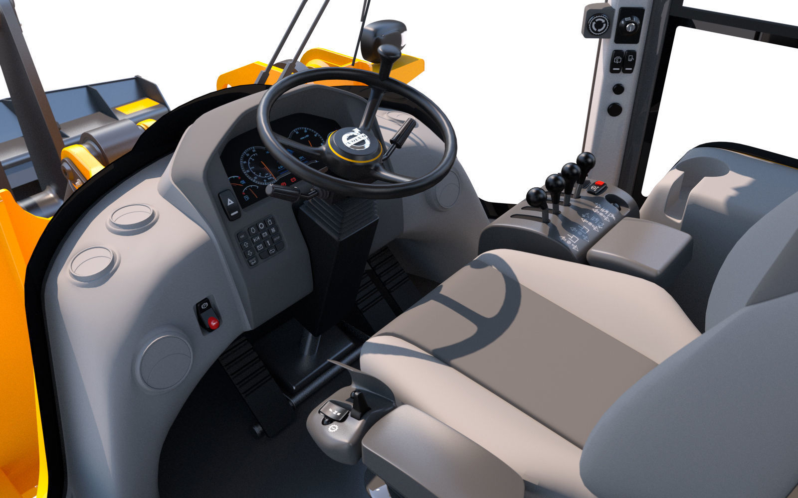 Wheel loader Volvo L60H 3D model_6