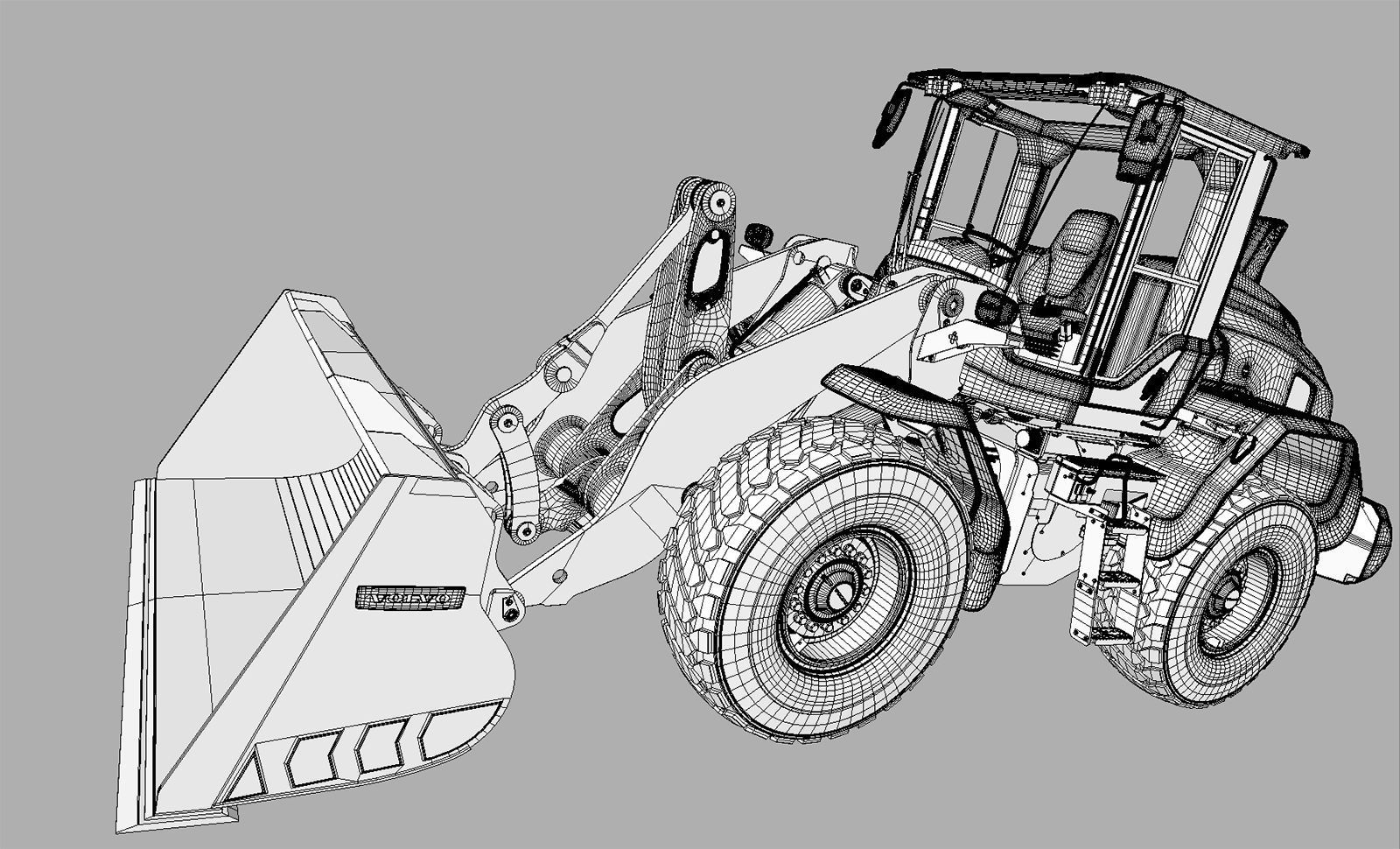 Wheel loader Volvo L60H 3D model_16