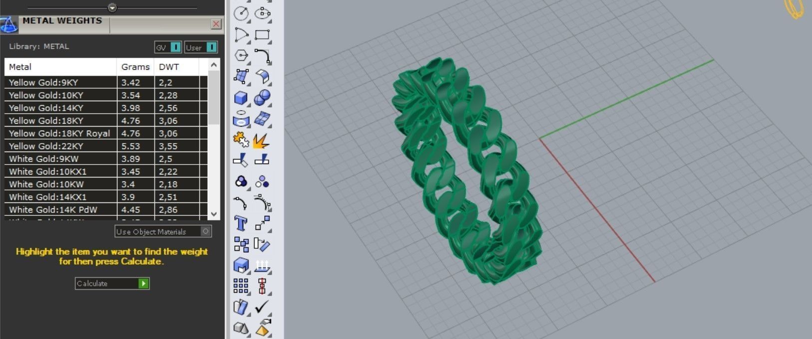 Cuban 4mm ring  3D print model_2
