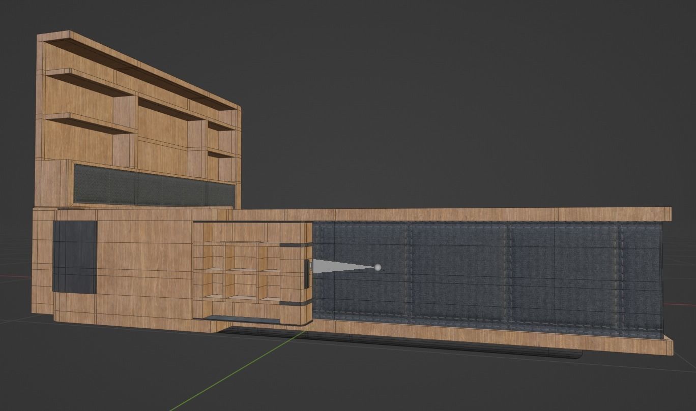 Unique Bed Rigged Game-ready Low-poly 3D model_8