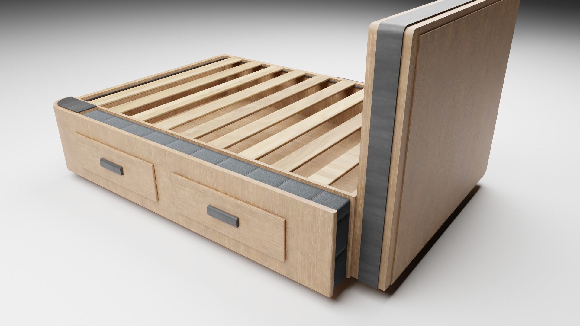 Unique Bed Rigged Game-ready Low-poly 3D model_5