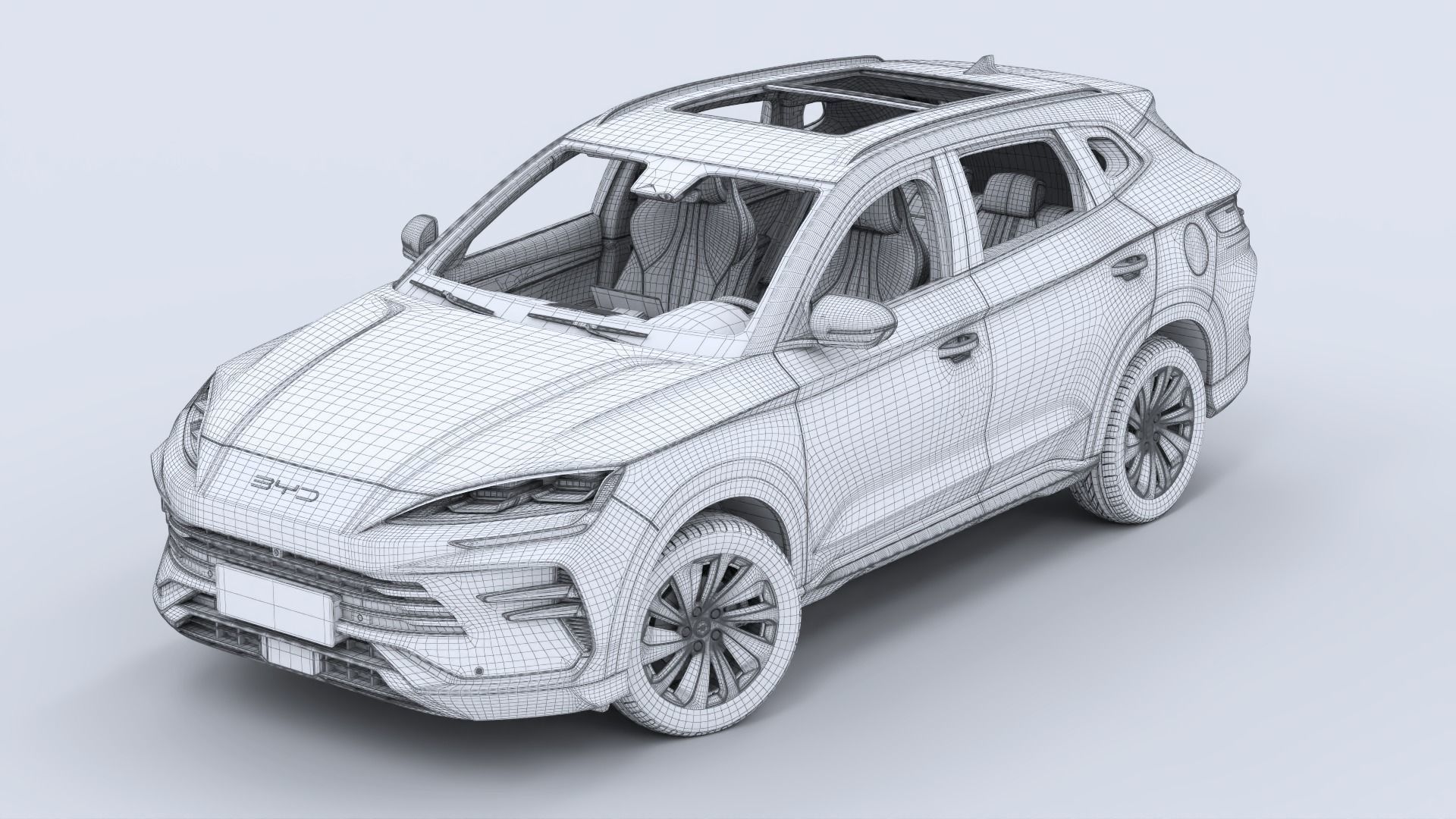 2024 BYD Seal U Song Plus dm-i with interior 3D model_28