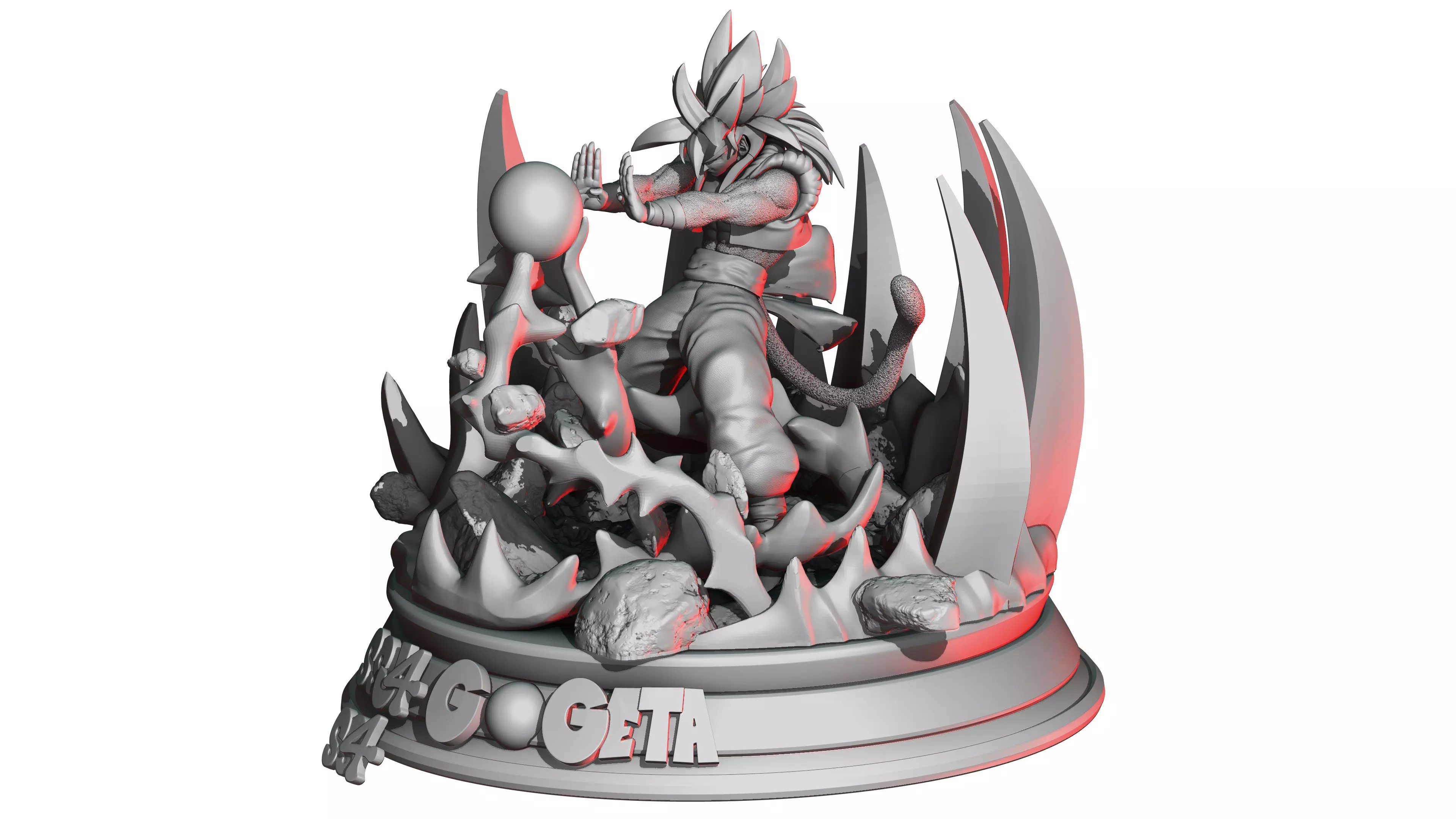 Gogeta SSJ4 3D print model_0
