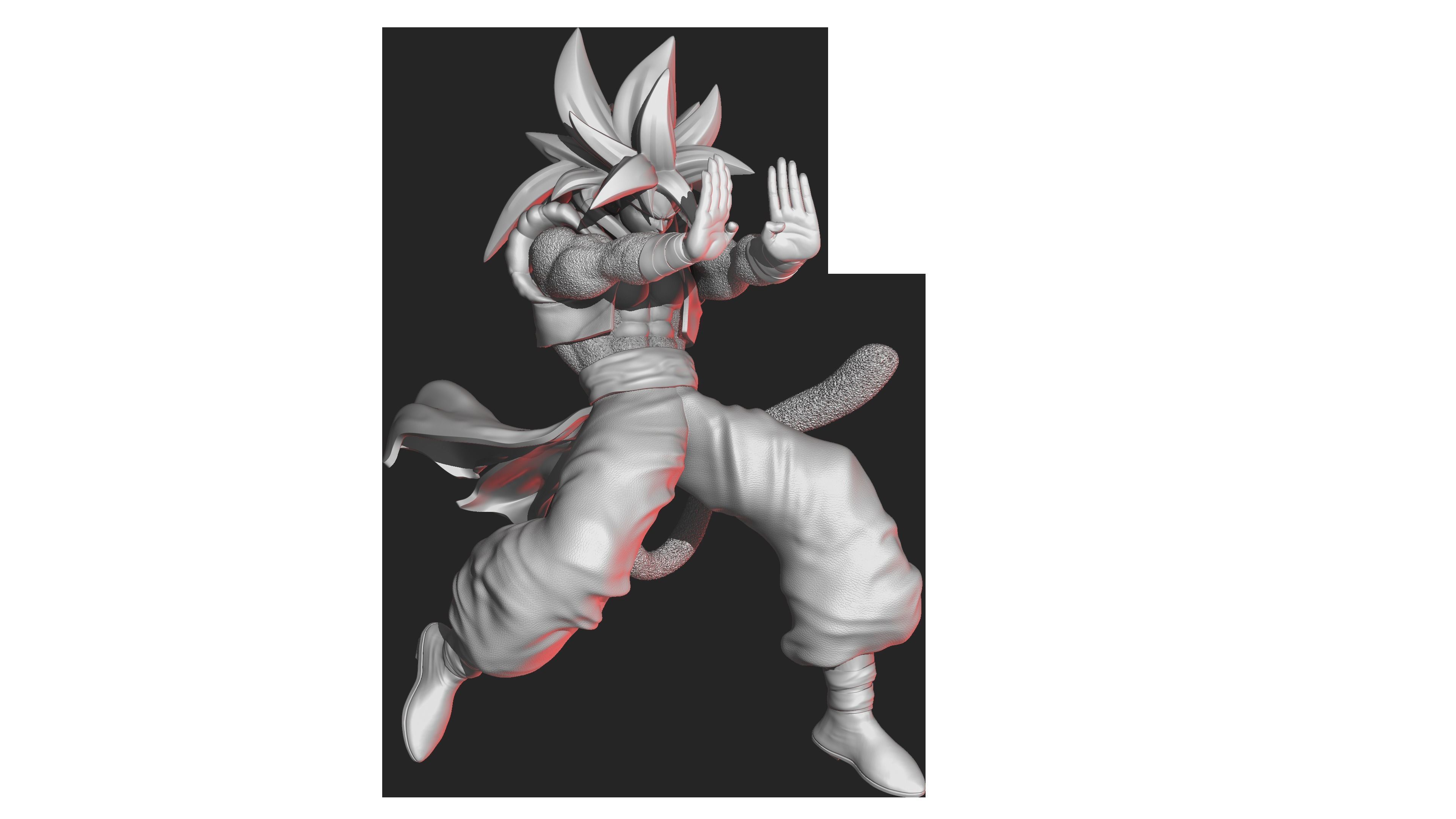 Gogeta SSJ4 3D print model_3