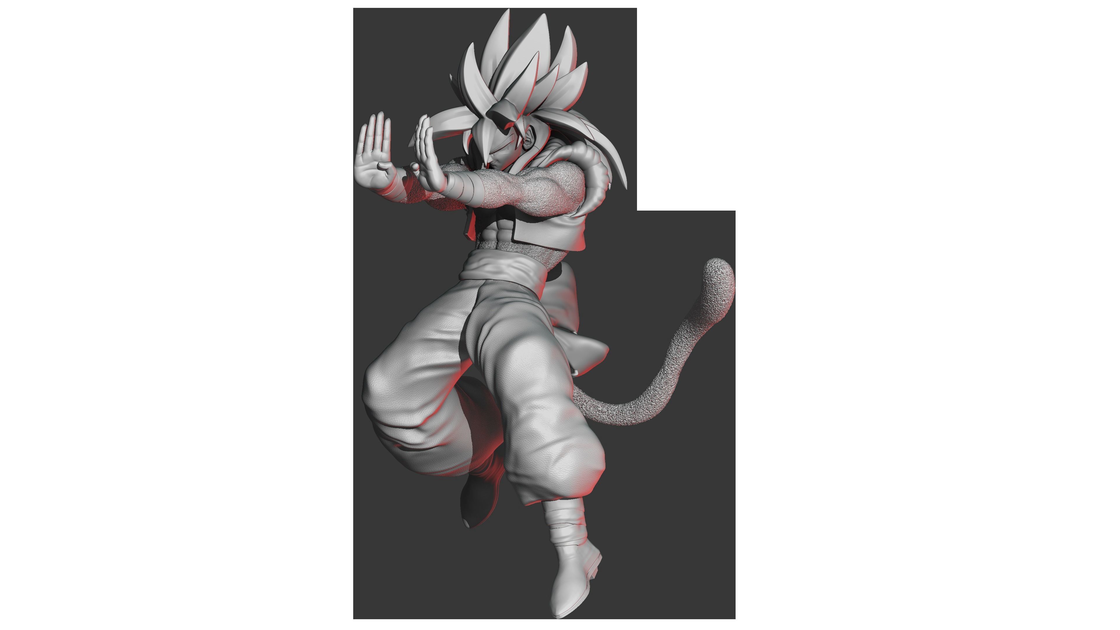 Gogeta SSJ4 3D print model_4