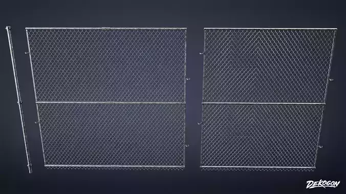 INDUSTRIAL - Fence Set 02 - LOW POLY