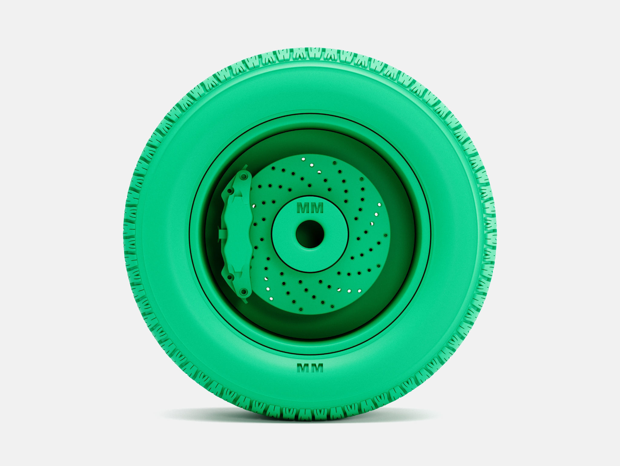 15x7 Kidney Bean Wheel BFGoodrich Radial Tire 3D print model_2