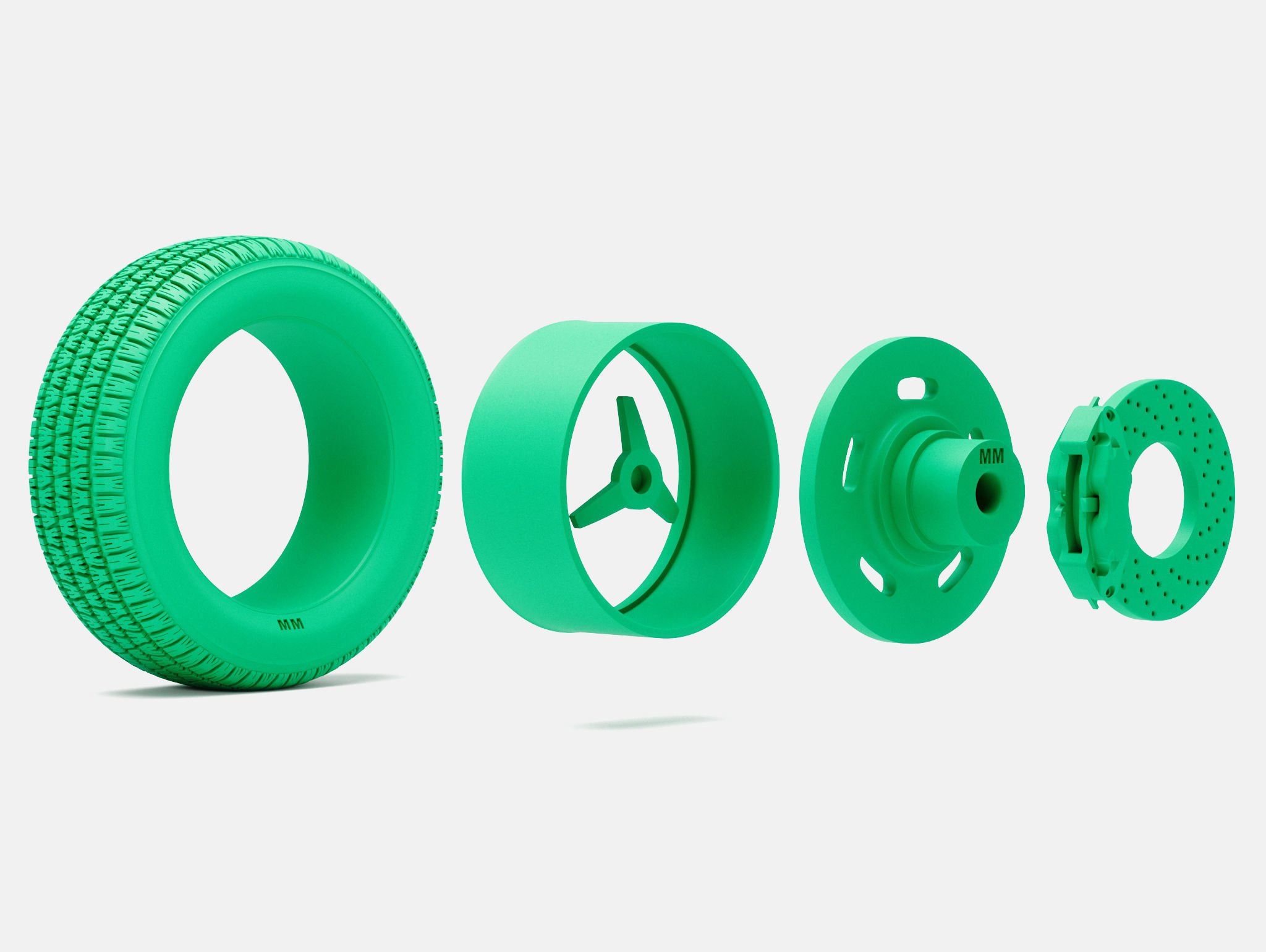 15x7 Kidney Bean Wheel BFGoodrich Radial Tire 3D print model_4