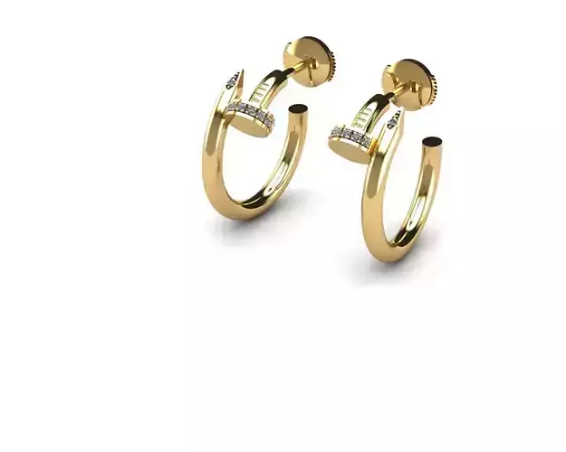 Diamond earrings nail