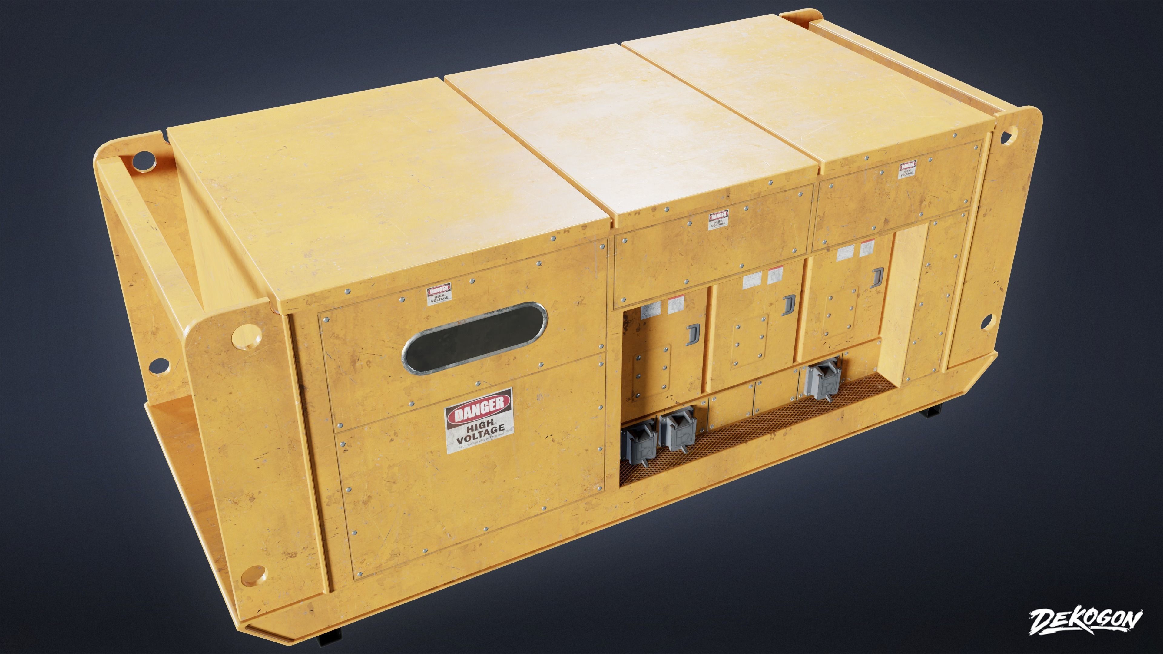 INDUSTRIAL - Generator 01 - LOW POLY Low-poly 3D model_6