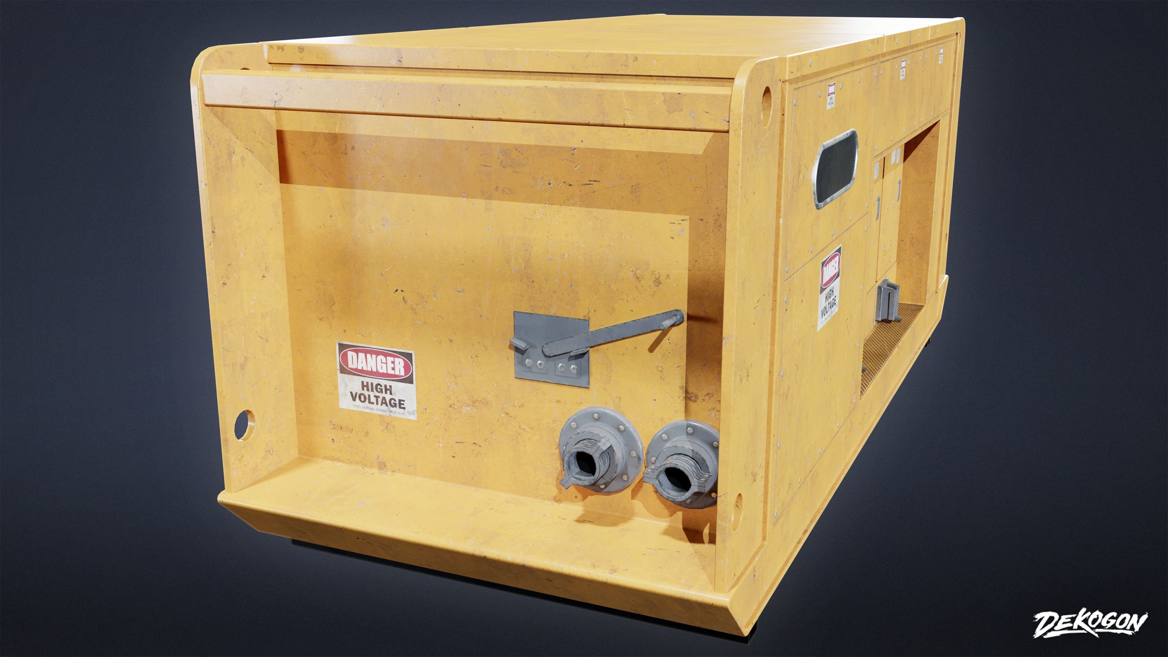 INDUSTRIAL - Generator 01 - LOW POLY Low-poly 3D model_4