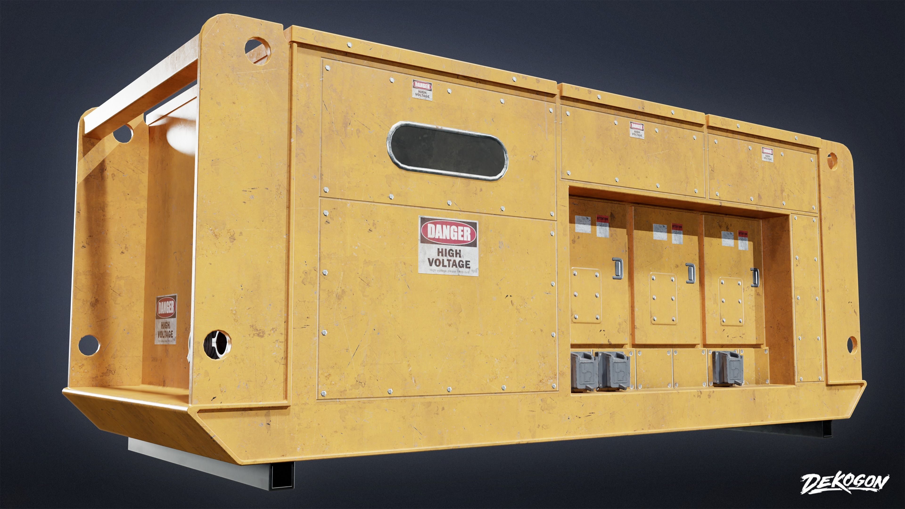 INDUSTRIAL - Generator 01 - LOW POLY Low-poly 3D model_7