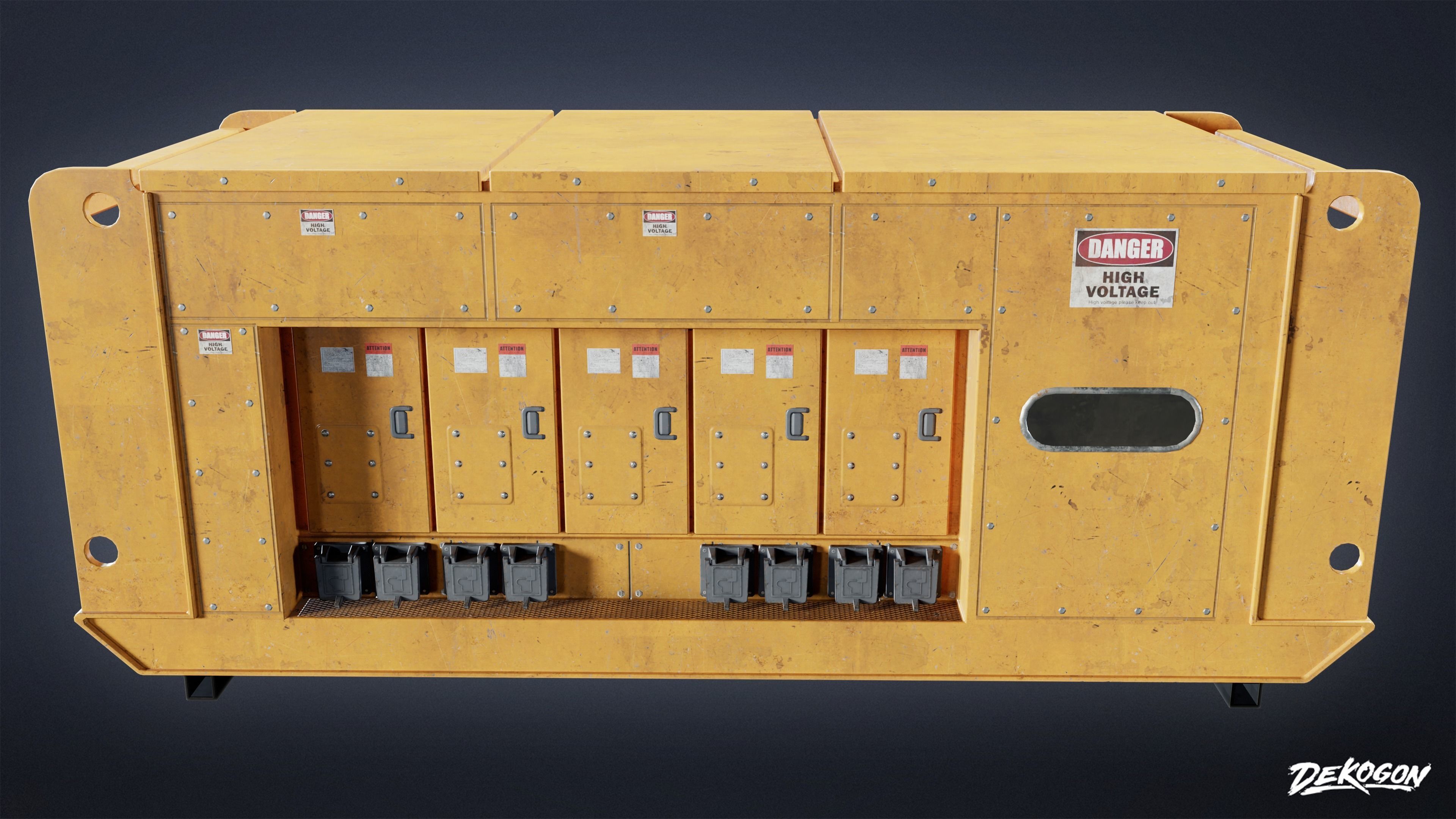 INDUSTRIAL - Generator 01 - LOW POLY Low-poly 3D model_2