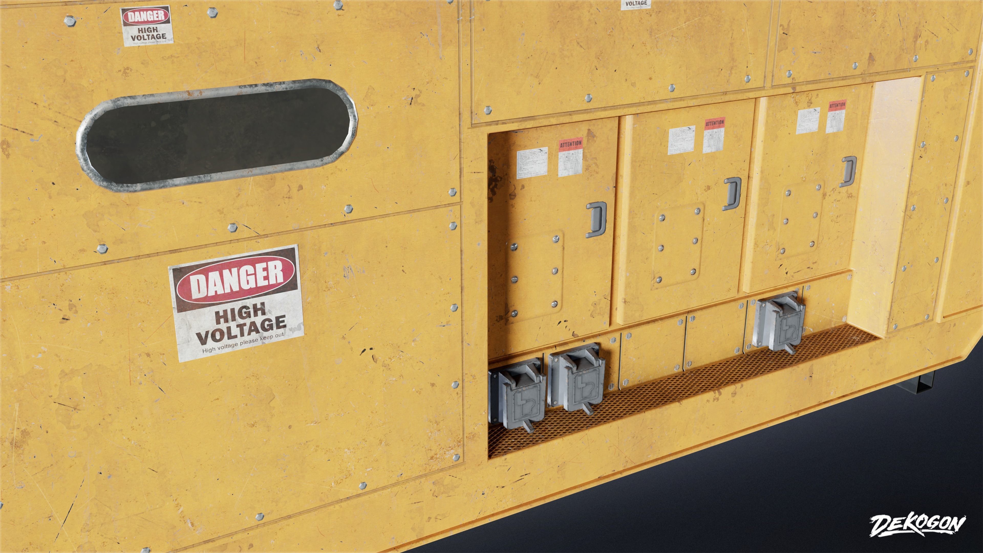 INDUSTRIAL - Generator 01 - LOW POLY Low-poly 3D model_5