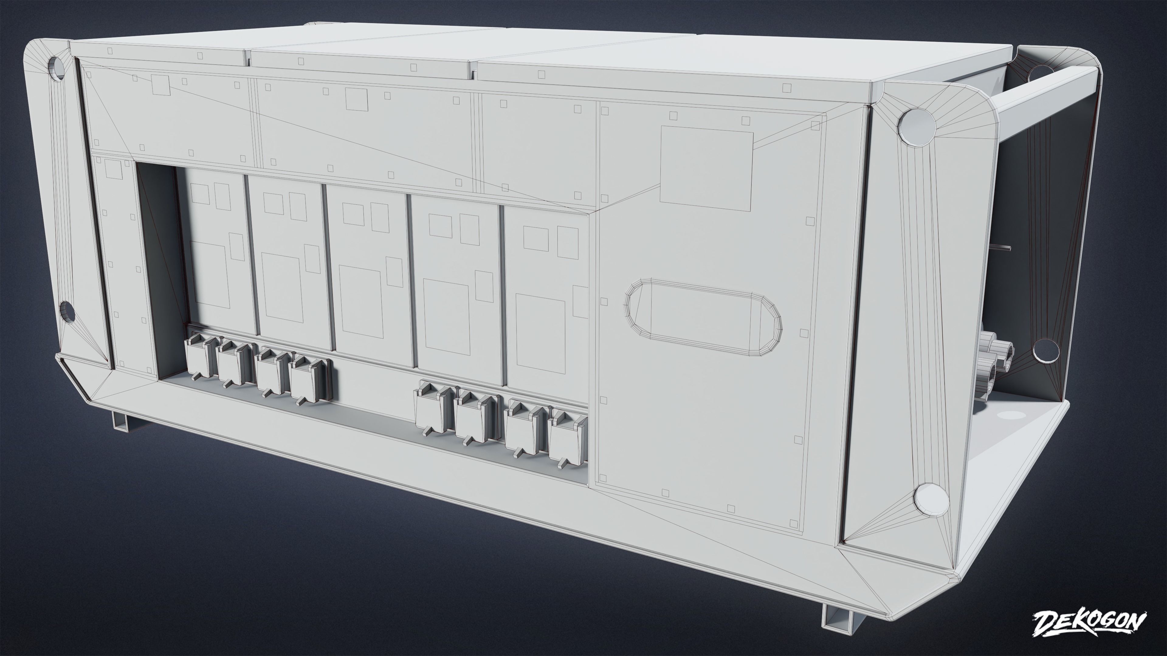 INDUSTRIAL - Generator 01 - LOW POLY Low-poly 3D model_1