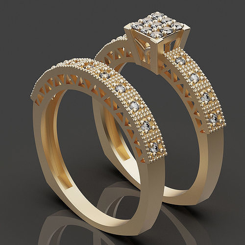 Lux ring silver gold sterling printable jewelry 3D model 3D print model