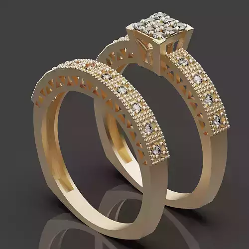 Lux ring silver gold sterling printable jewelry 3D model