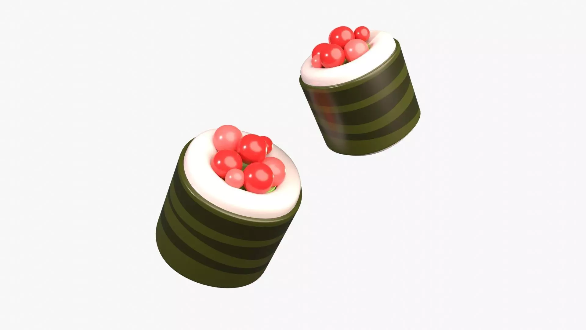 Caviar Sushi 3D Illustration 3D model