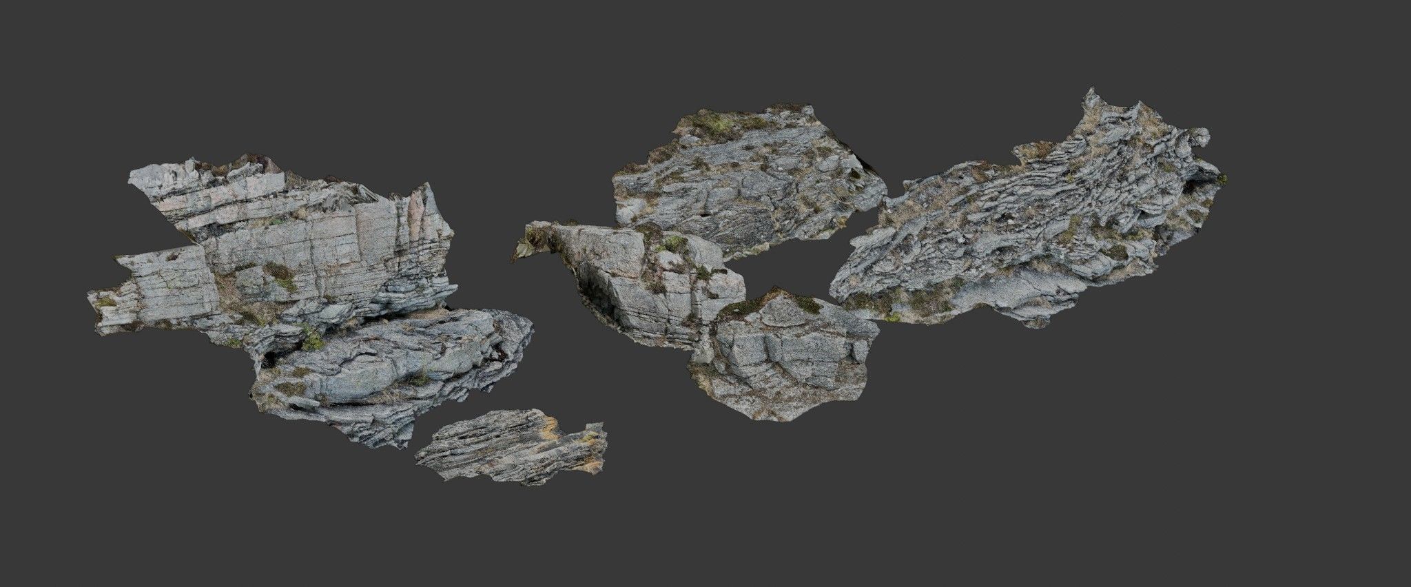 Rocky and Cliffy Norwegian Coast line 3d Scan and scene 3D model_3
