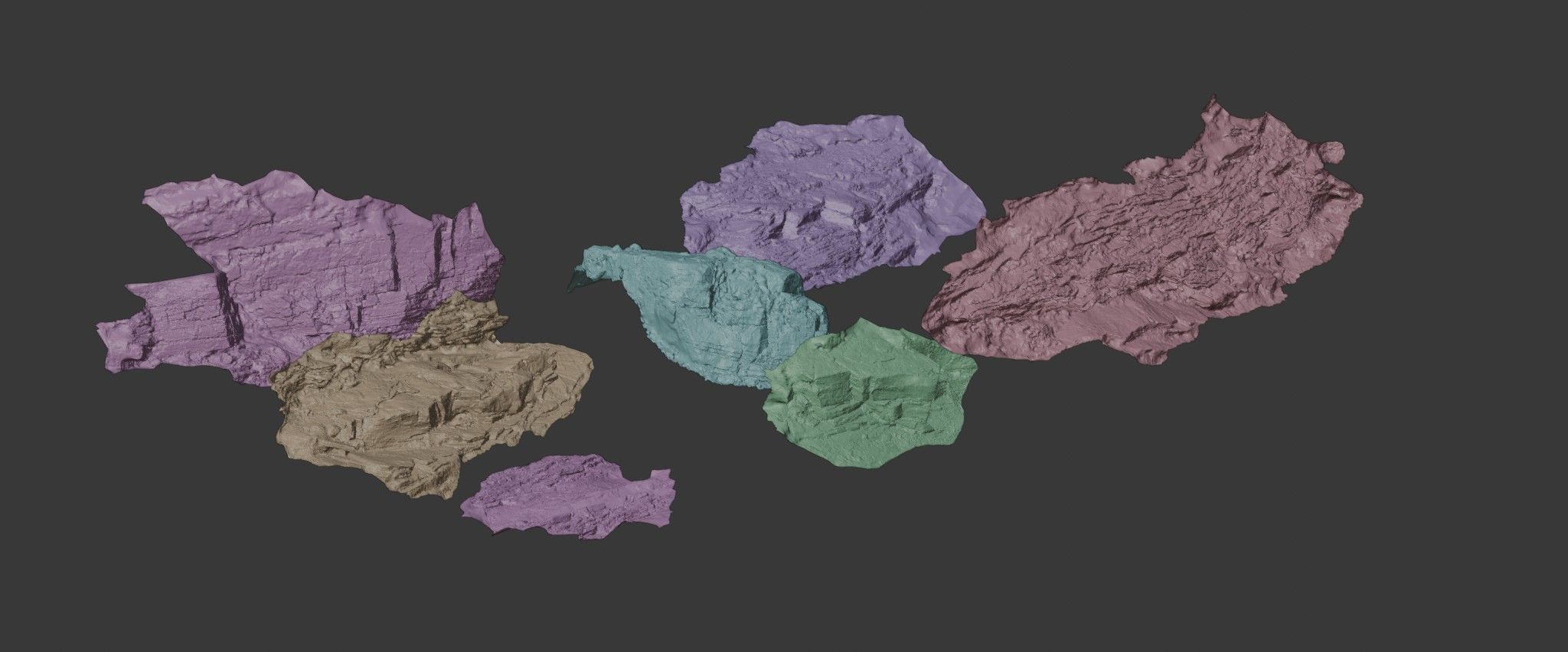 Rocky and Cliffy Norwegian Coast line 3d Scan and scene 3D model_4