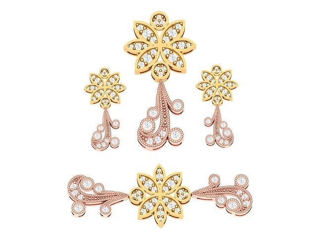Womens gold halfset 3D print model