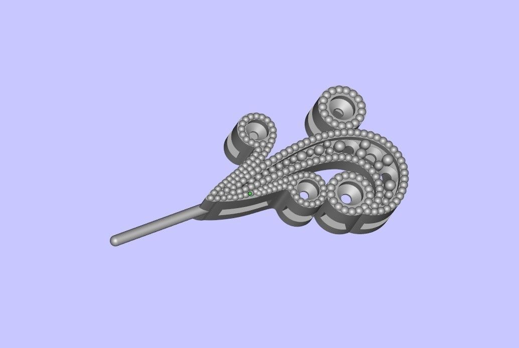 Womens gold halfset 3D print model_7