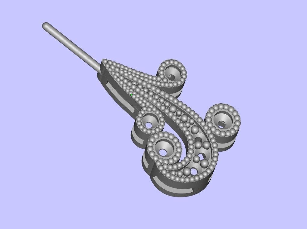 Womens gold halfset 3D print model_2