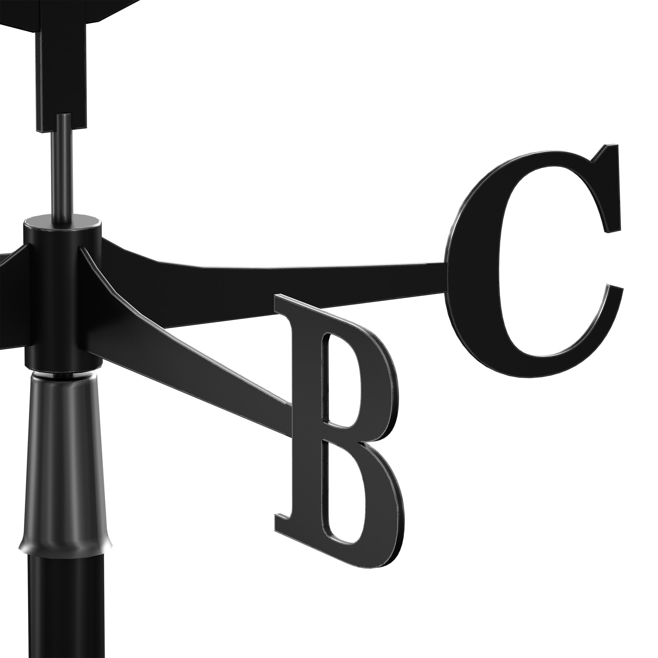 Weathervane Rooster 3D model_7