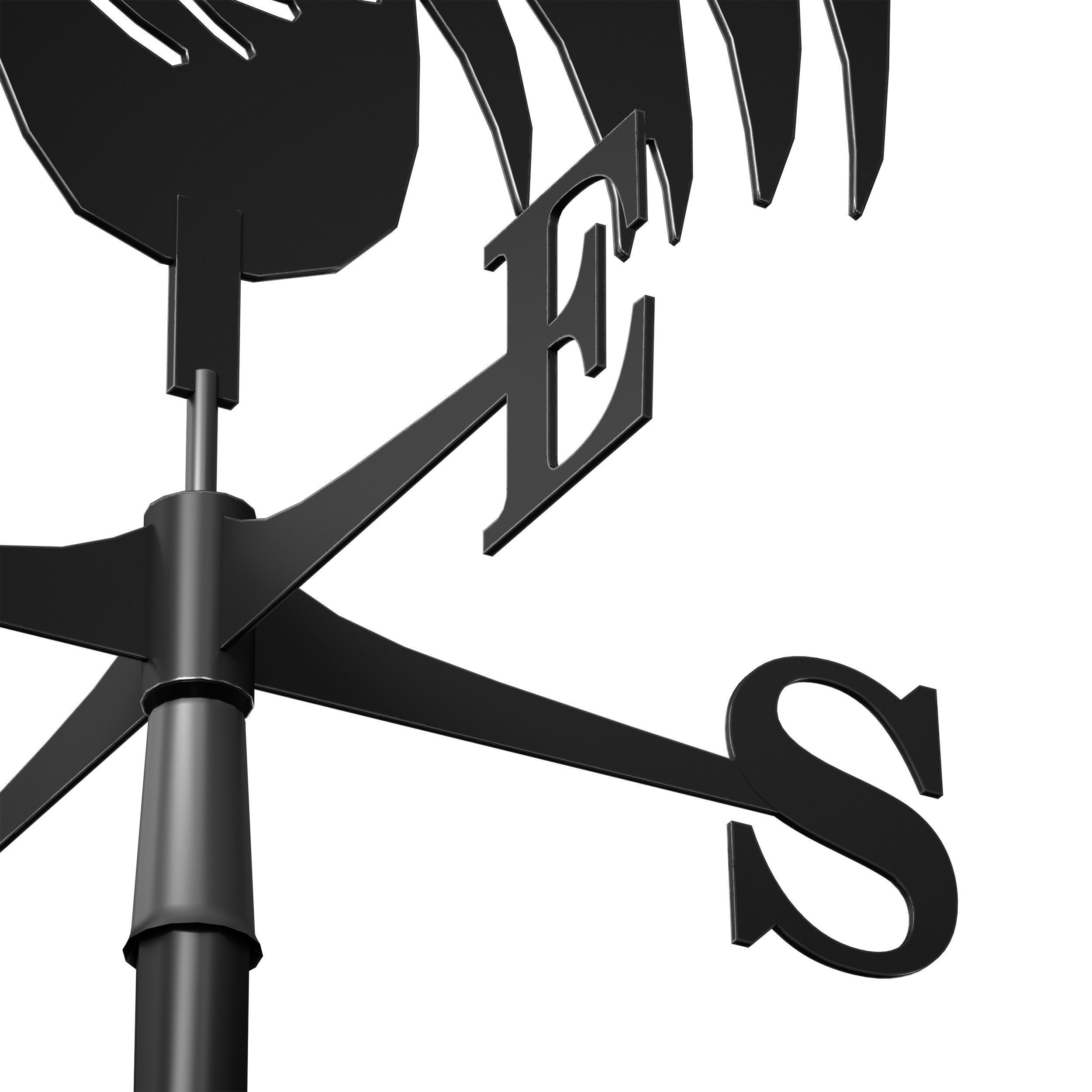 Weathervane Rooster 3D model_9