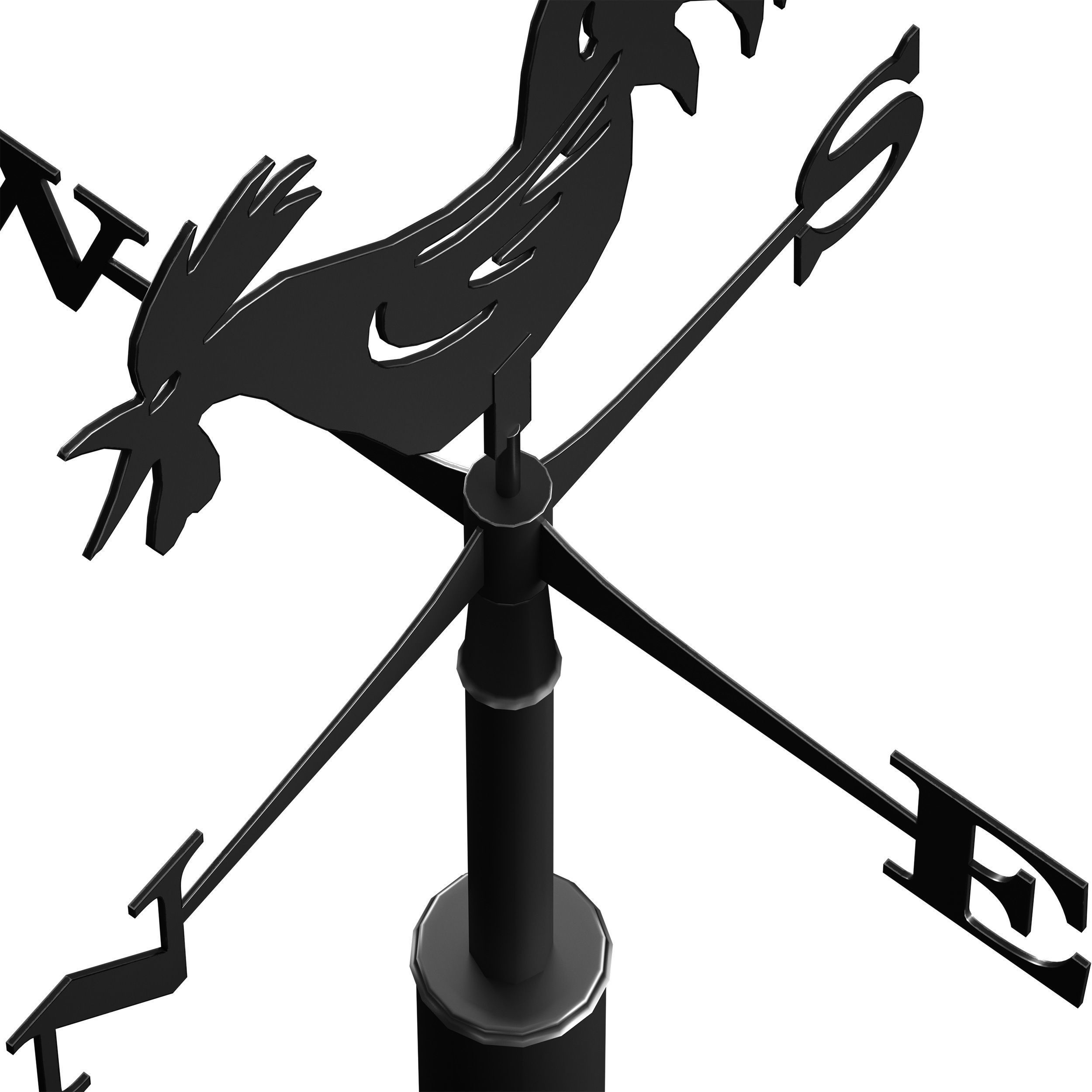 Weathervane Rooster 3D model_12