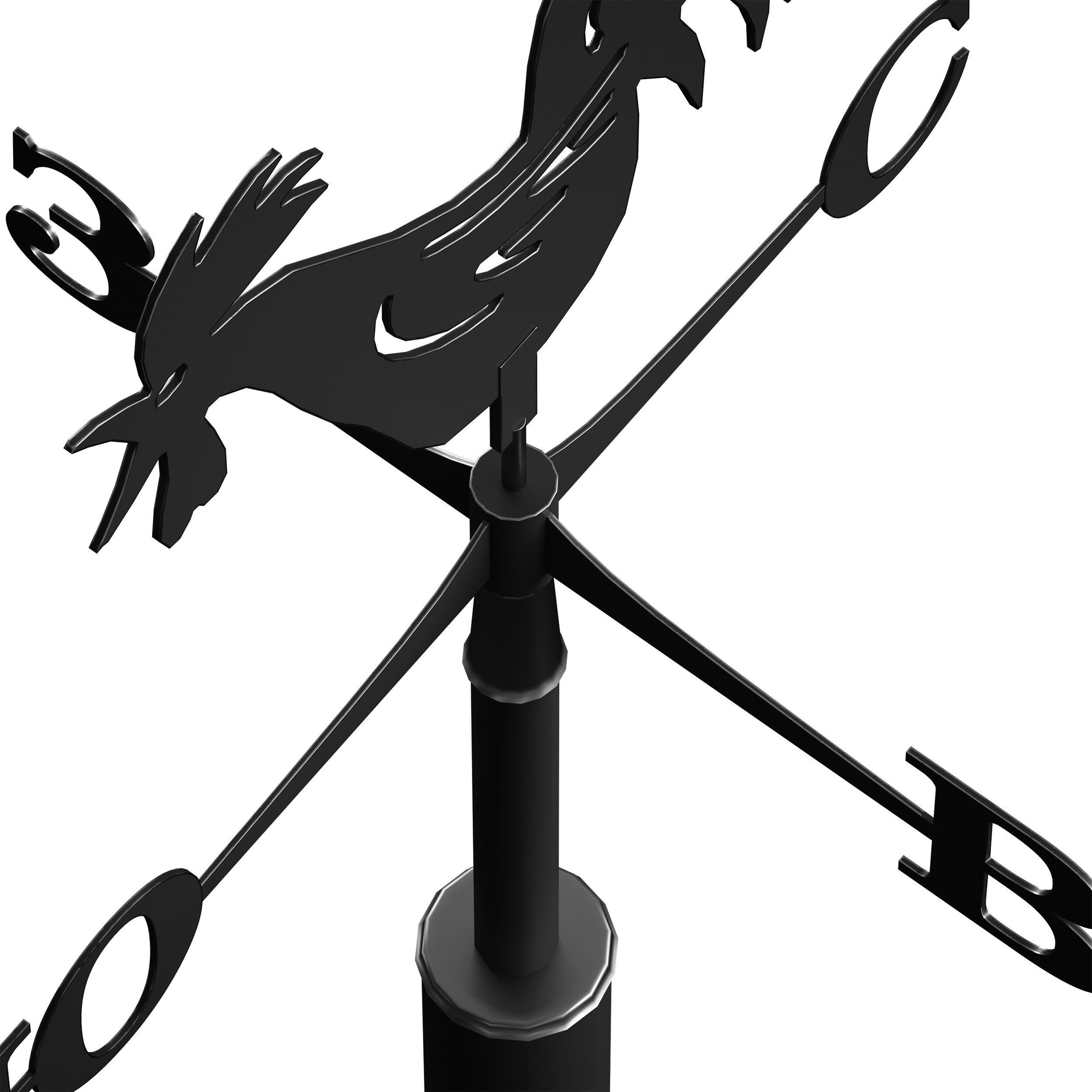 Weathervane Rooster 3D model_11