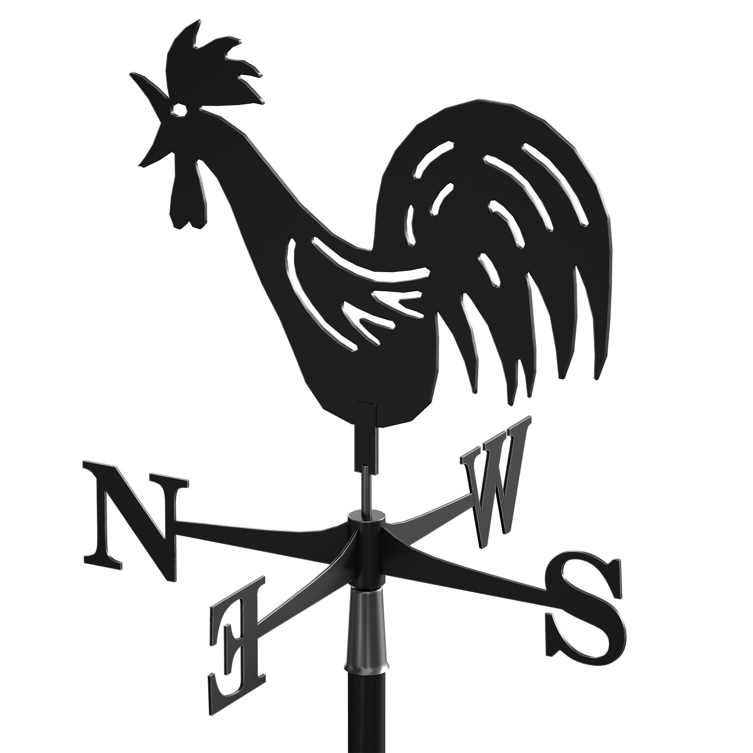 Weathervane Rooster 3D model_5