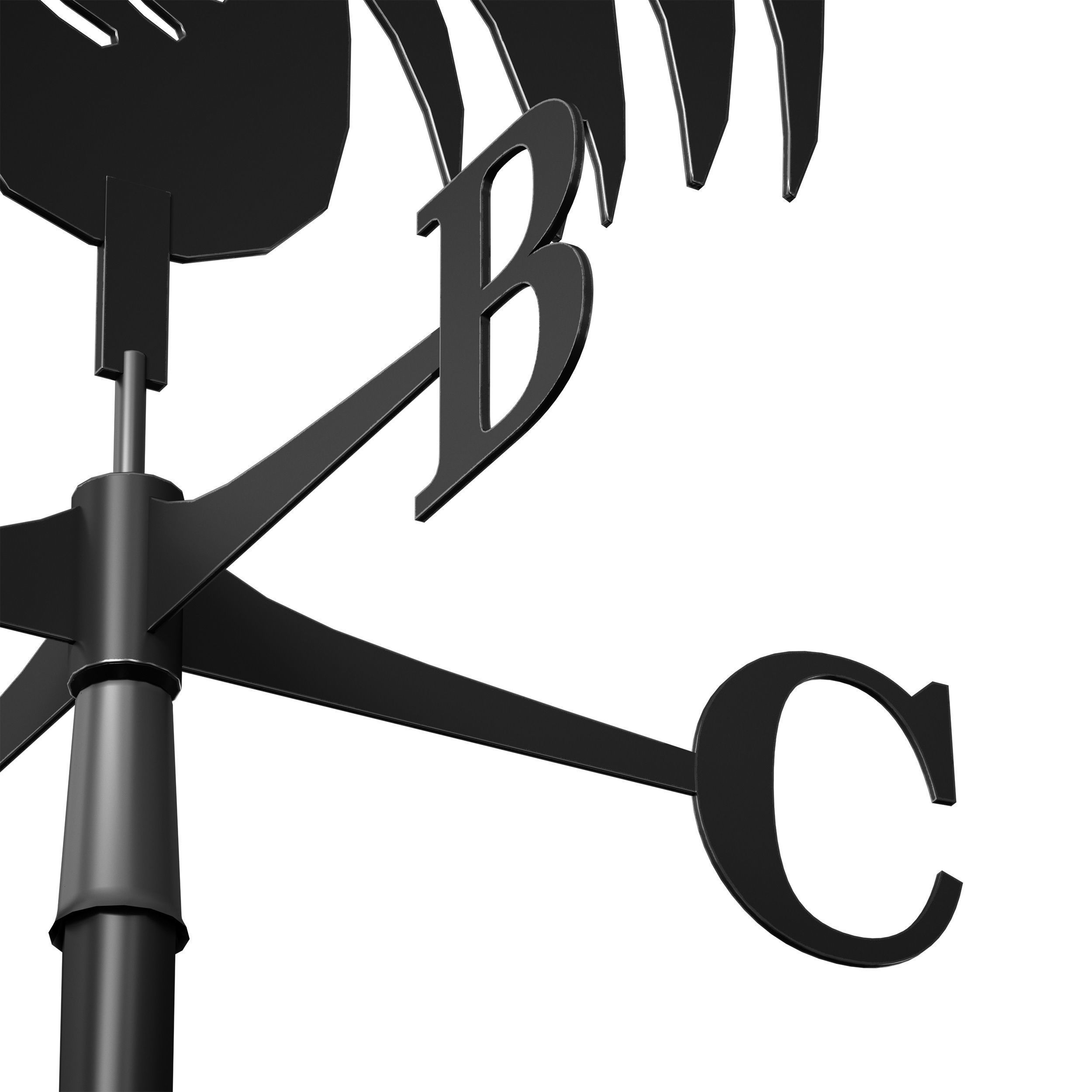 Weathervane Rooster 3D model_10