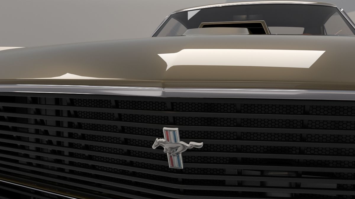 Mustang 1970 High Poly and Low Poly 3D model_6