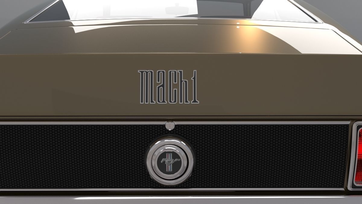 Mustang 1970 High Poly and Low Poly 3D model_11