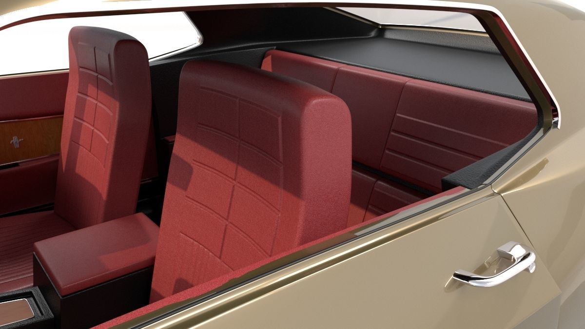 Mustang 1970 High Poly and Low Poly 3D model_17