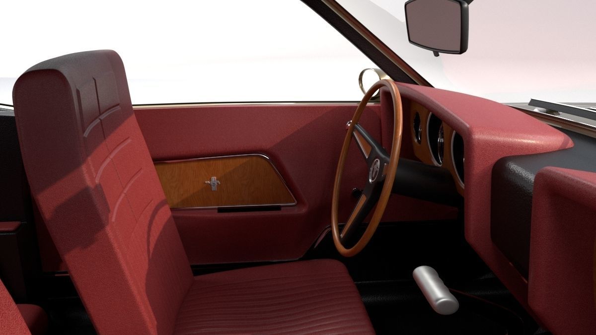 Mustang 1970 High Poly and Low Poly 3D model_18