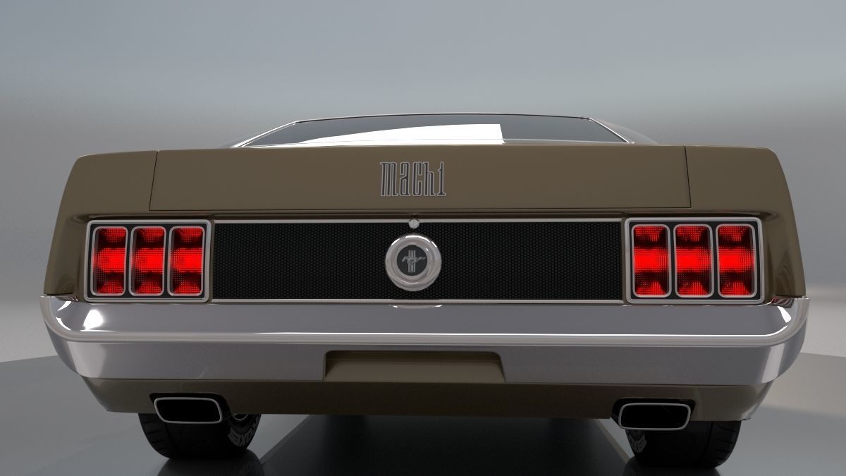 Mustang 1970 High Poly and Low Poly 3D model_5