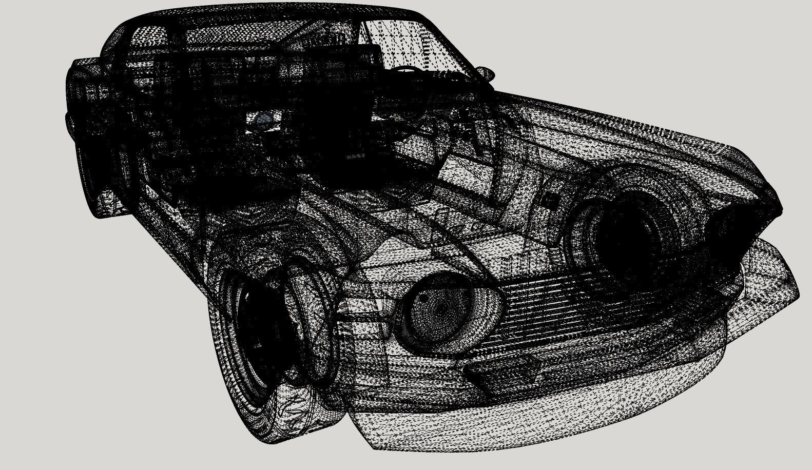 Mustang 1970 High Poly and Low Poly 3D model_21