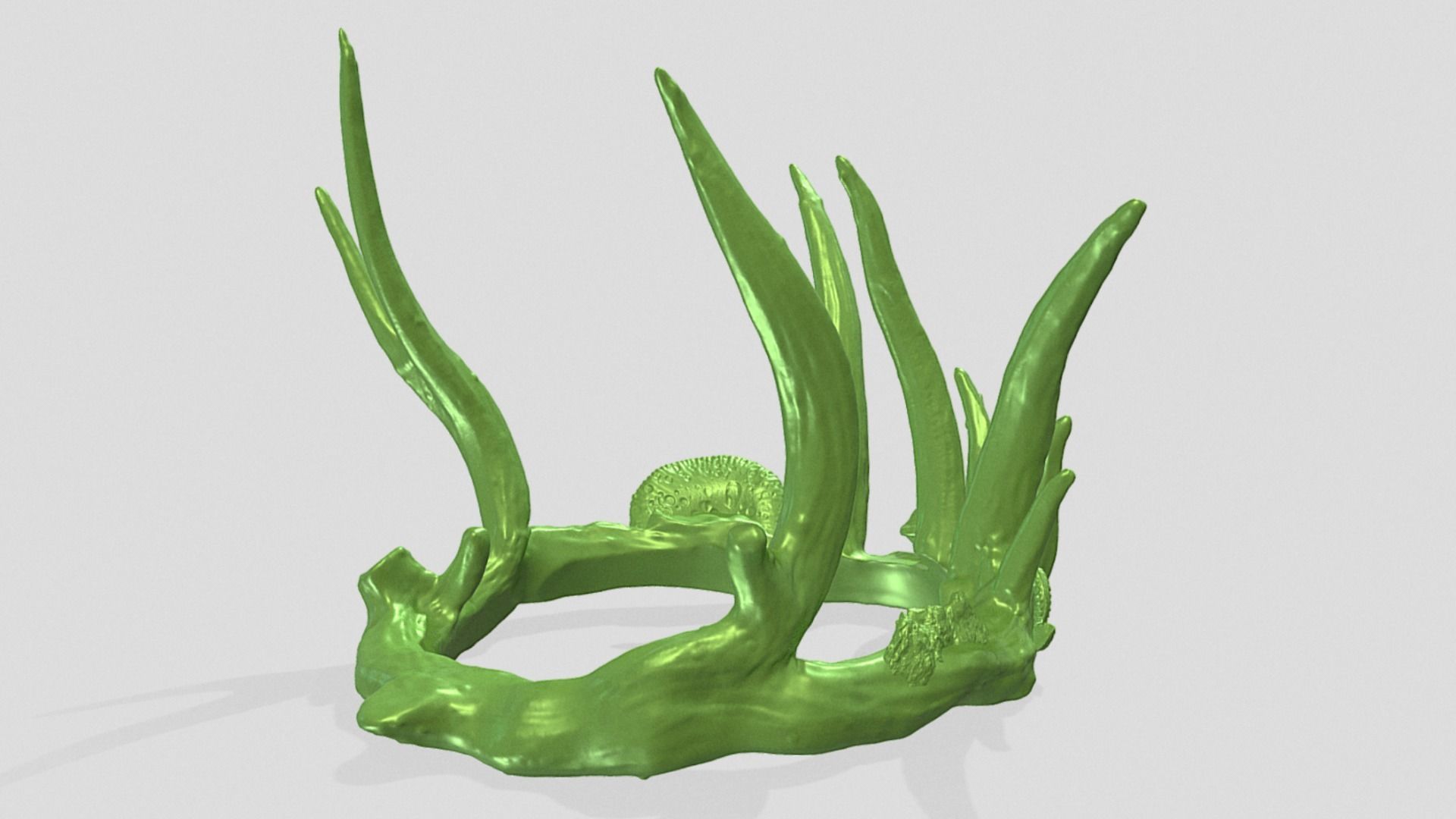 Enchanting Nature Crown with Mushrooms 3D print model_3