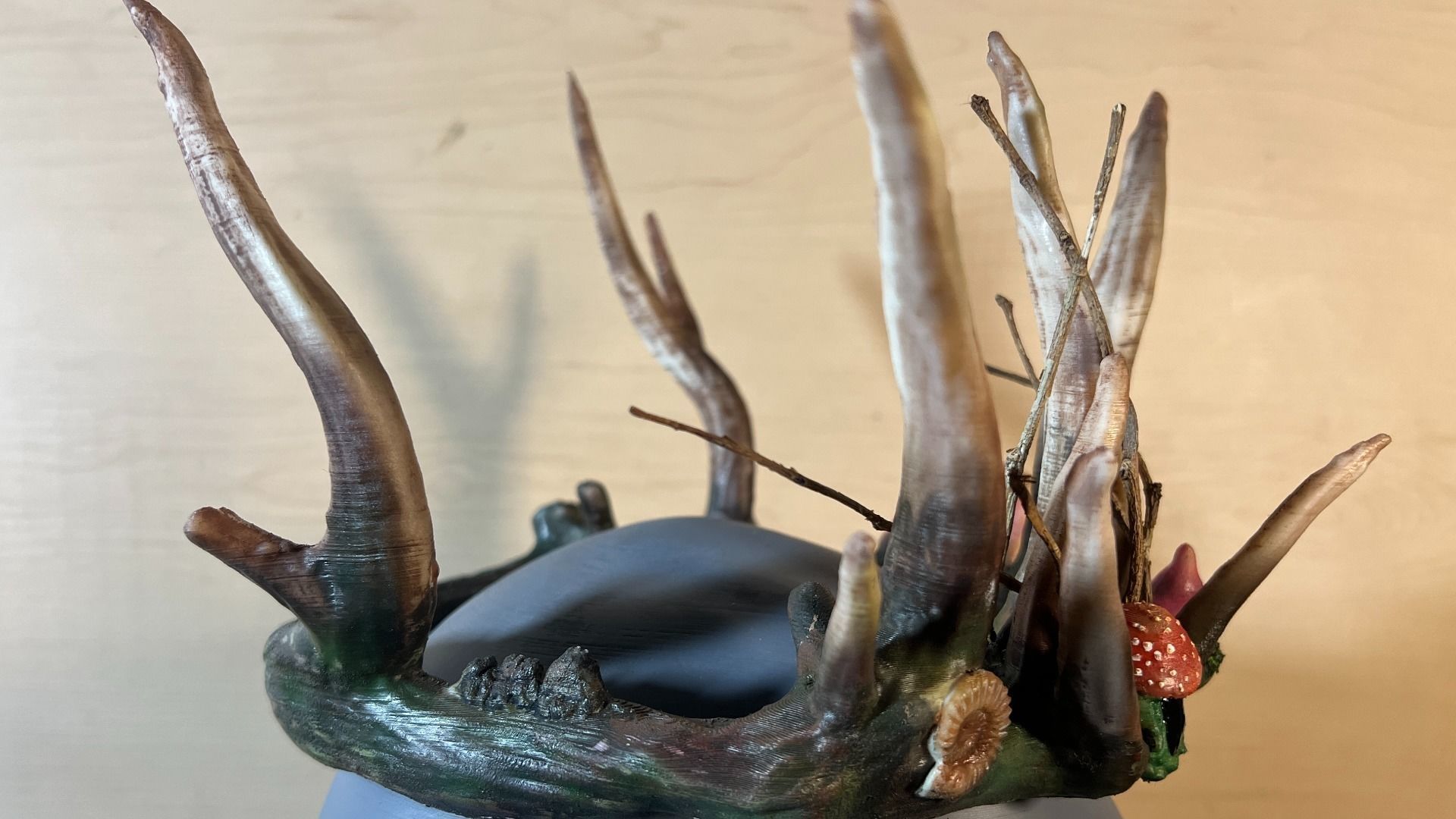 Enchanting Nature Crown with Mushrooms 3D print model_10