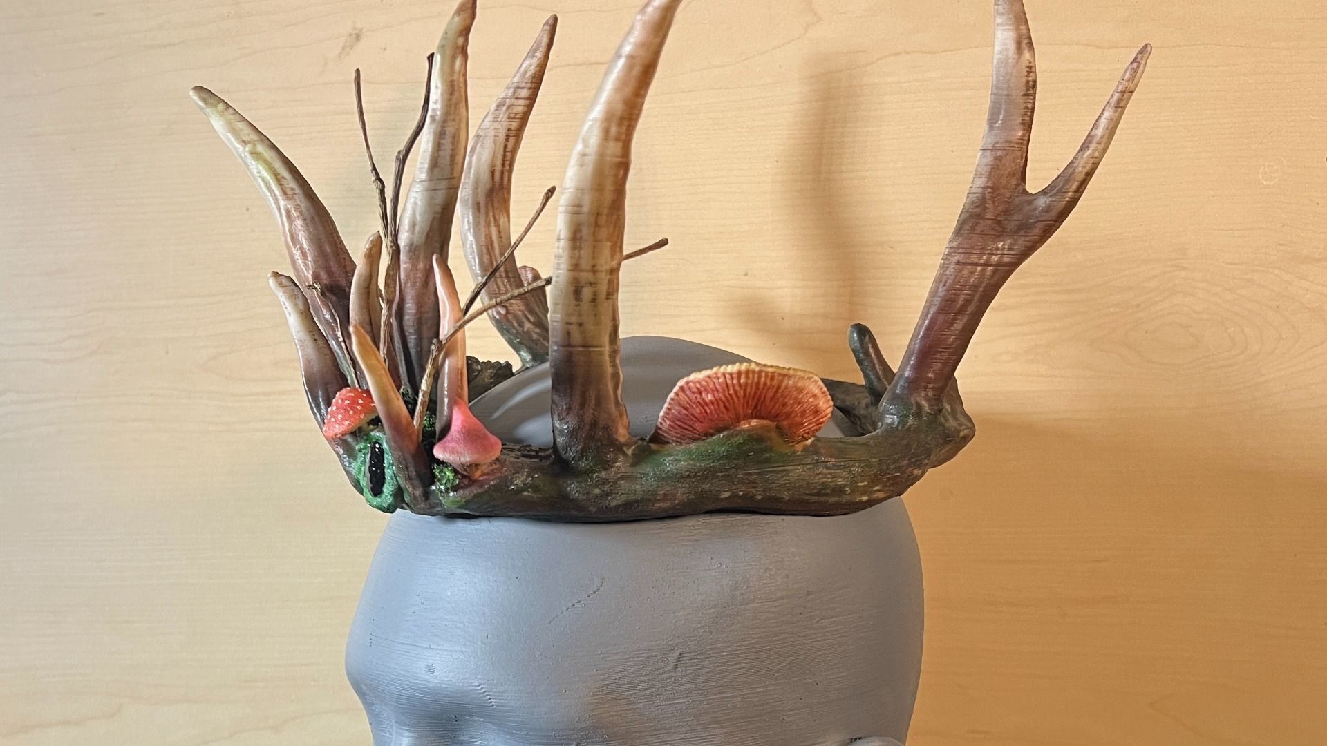 Enchanting Nature Crown with Mushrooms 3D print model_6
