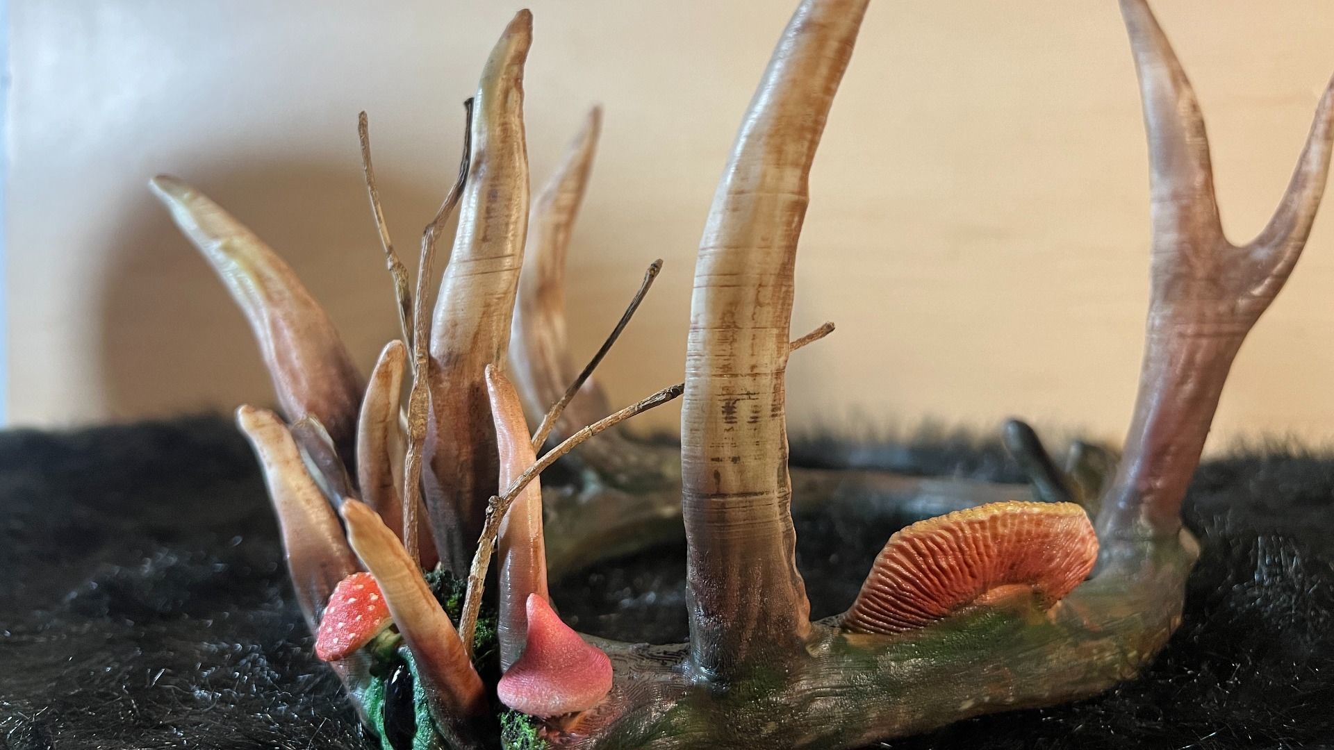 Enchanting Nature Crown with Mushrooms 3D print model_13